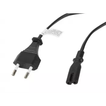 Lanberg CA-C7CA-10CC-0018-BK maitinimo laidas juodas 1,8 m C7 kištukas CEE7/16