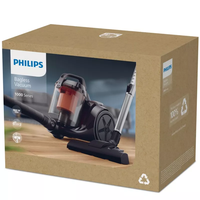 Philips 1000 serijos XB1142/10 dulkių siurblys 1,3 L cilindrinis sausas 800 W be maišelio