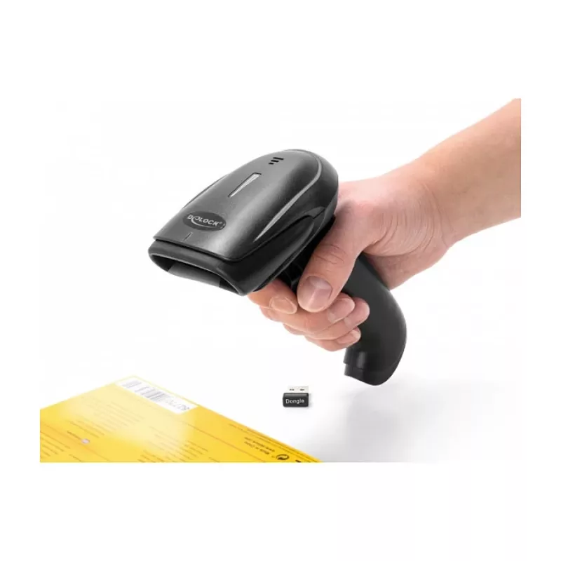 Nešiojamas brūkšninių kodų skaitytuvas DeLOCK 90564 1D lazerinis Bluetooth USB