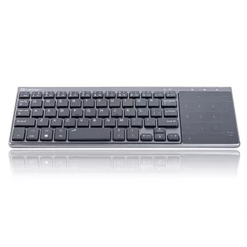 Belaidė RF pilno dydžio klaviatūra TRACER TRAKLA46934, QWERTY anglų, 2.4 GHz Nano imtuvas, membraninė, juoda/pilka
