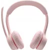Logitech 981-001412 belaidės ausinės su mikrofonu, lankeliu, biurui/skambučių centrui, Bluetooth, rožinės spalvos
