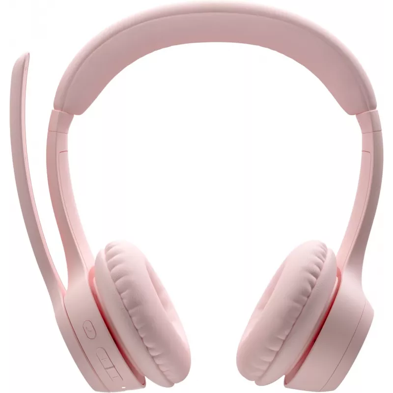 Logitech 981-001412 belaidės ausinės su mikrofonu, lankeliu, biurui/skambučių centrui, Bluetooth, rožinės spalvos