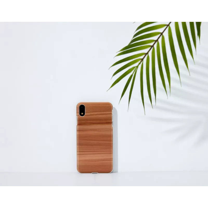 Dėklas išmaniesiems telefonams MAN & WOOD, skirtas iPhone XR, kapučino baltas