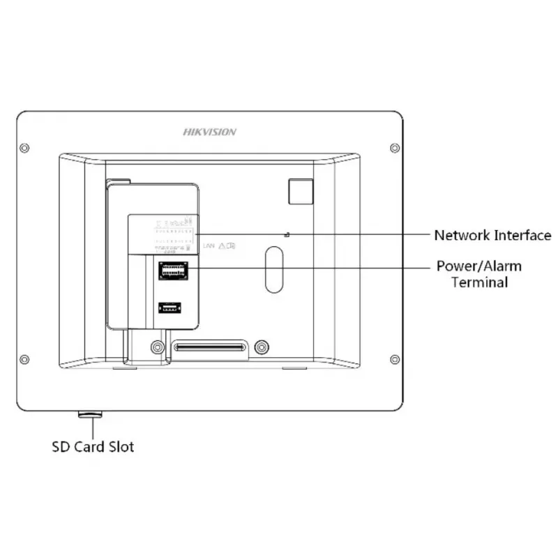Vaizdo domofonas Hikvision DS-KH6320-TE1, 7 colių liečiamas ekranas, PoE, 1024×600, MicroSD iki 32 GB, Ethernet, Linux