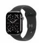 Išmanusis laikrodis Apple Watch Series 11 GPS + Cellular 42mm Slate Titanium korpusas, juodas sportinis dirželis M/L