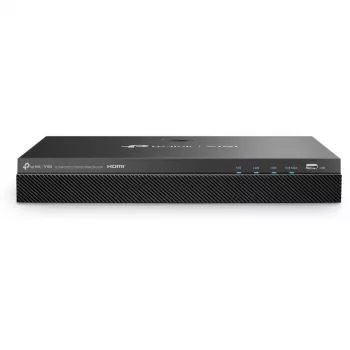 Tinklinis vaizdo registratorius TP-Link VIGI NVR2008H-8MP-2TB — 8 kanalų, 4K (3840×2160), 2 TB SATA kietasis diskas, 9× RJ-45, juodas