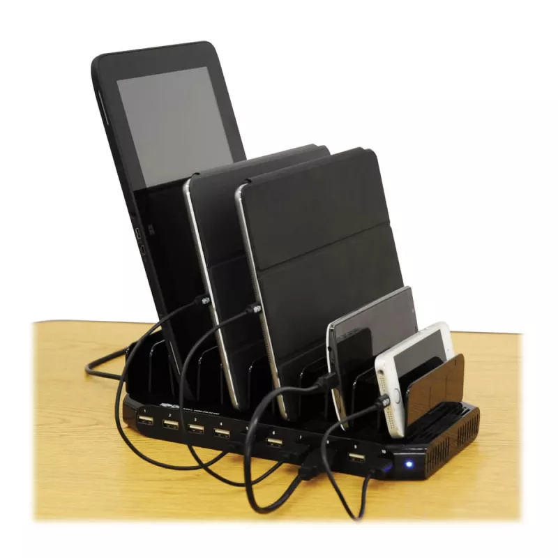 Tripp Lite U280-010-ST-CEE 10 prievadų USB įkrovimo stotelė, 96W, juoda