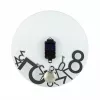 NeXtime klok 8115 Dropped, Ø43 cm, sieninis, sidabrinis