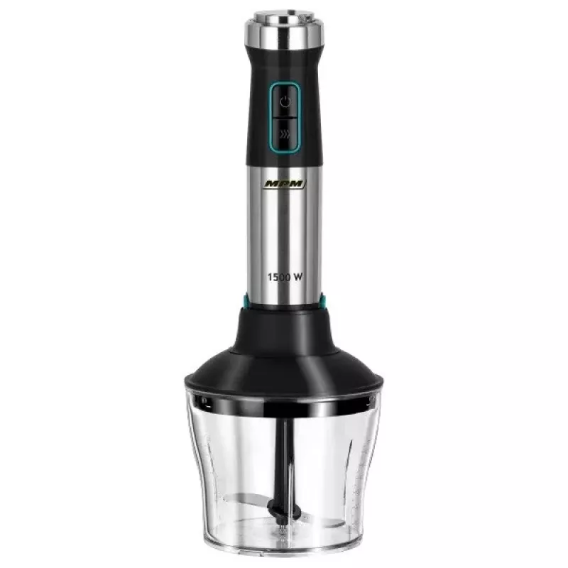 Panardintuvas MPM MBL-42M — 1500 W, nerūdijančio plieno korpusas, reguliuojamas greitis, turbo, priedai