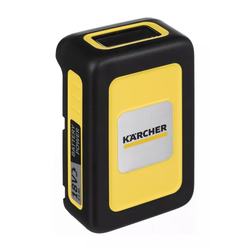 Kärcher Power 18 V 2,5 Ah baterijos ir įkroviklio rinkinys, 1 baterija, 1 įkroviklis, geltona