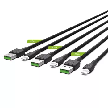Žaibo laidas Green Cell KABGCSET05 1,2 m juodas