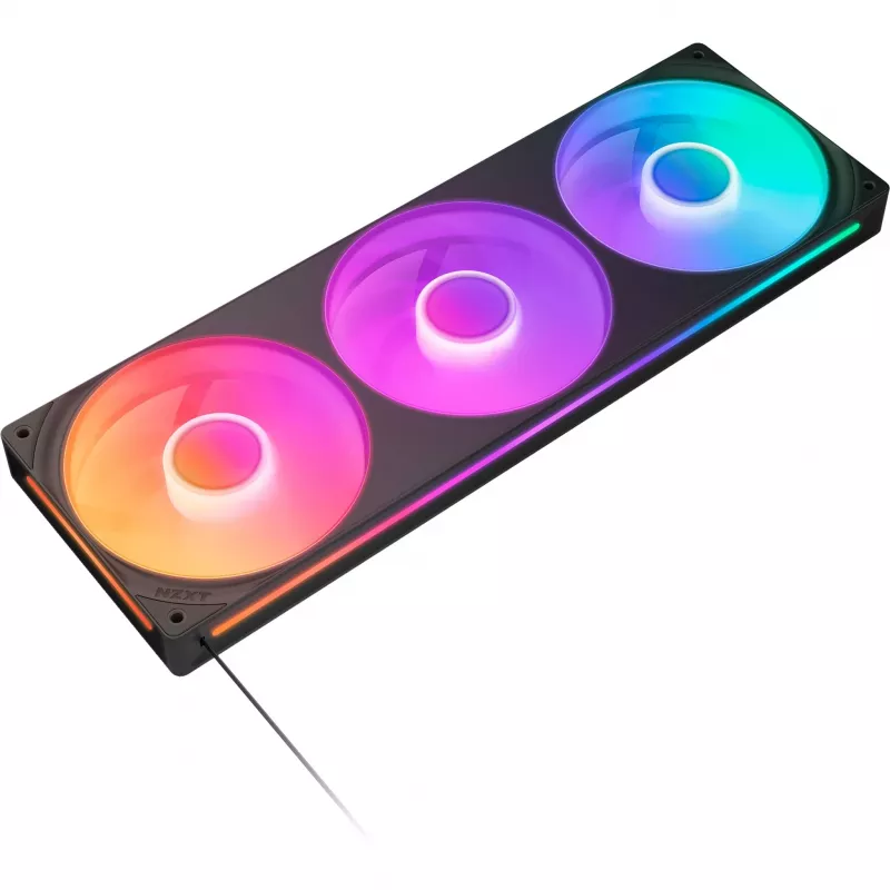 NZXT F360 RGB Core 360mm ARGB 3 viename juodas ventiliatorių rinkinys