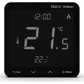 Laidinis kambario termostatas R-S3 WG.23.0060 juodas 230V