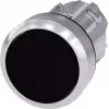 Siemens Drucktaster Frontring Metall, Hochglanz, Betätiger flach Schwarz SIRIUS ACT 3SU1050-0AB10-0AA0 1 St. (3SU1050-0AB10-0AA0)