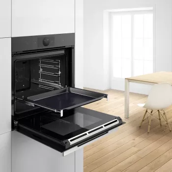 Bosch HEZ638070 teleskopinis bėgelis orkaitei, nerūdijantis plienas, ruda spalva
