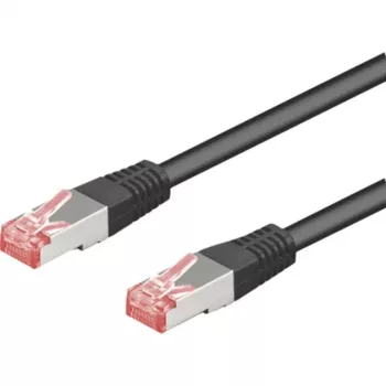 Wentronic Goobay CAT 6 jungiamasis kabelis, S/FTP (PiMF), juodas, 10 m - LSZH halogenų neturintis, varinis (68694)