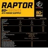 Maitinimo šaltinis RAPTOR 600W BRONZE 80+, vienguba linija, DC-DC