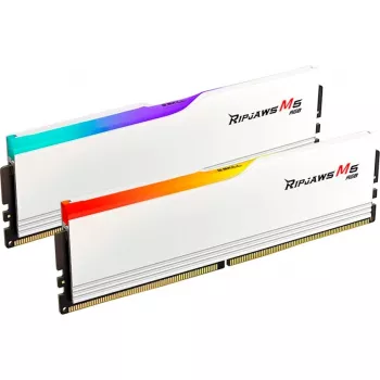 G.skill Ripjaws M5 RGB 64 GB (2x 32 GB) DDR5-6000 Dual-Kit, balta, F5-6000J3040G32GX2-RM5RW, INTEL XMP