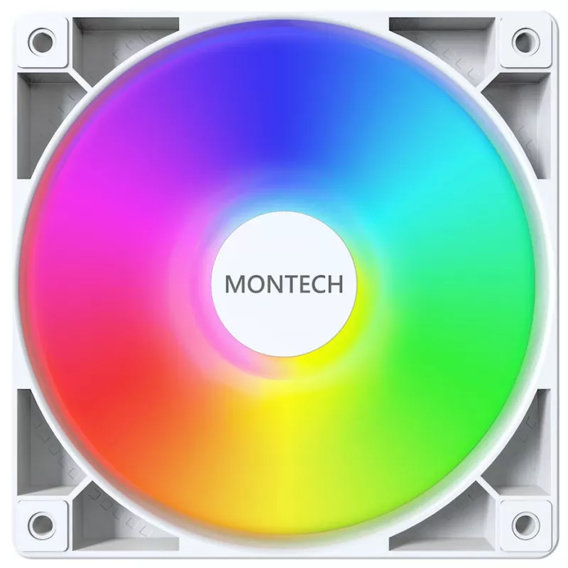 Montech GF120 PWM ARGB 3 viename – 120 mm ventiliatorių rinkinys su PWM ir ARGB apšvietimu