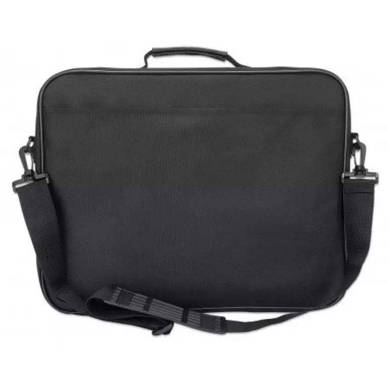 Manhattan Cambridge Laptop Bag 15.6 inch juodas, Clamshell dizainas, nešiojamas, su kišenėmis, nuimama petneša