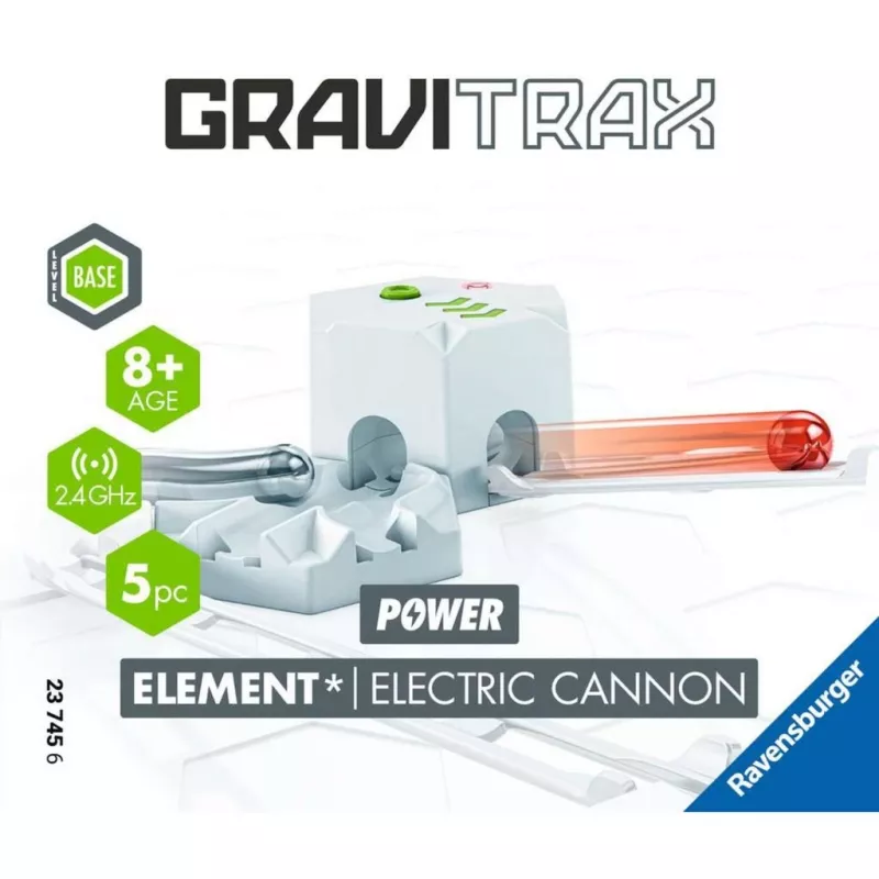 Ravensburger GraviTrax elementas Electric Cannon – motorizuotas papildymas GraviTrax rutuliukų trasoms