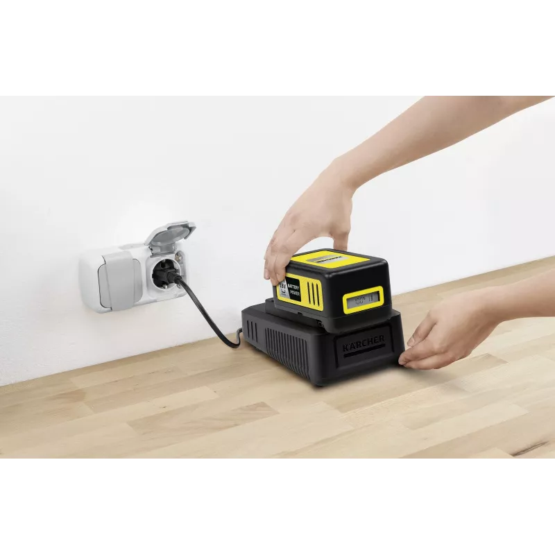 Baterijos ir įkroviklio rinkinys Karcher 2.445-063.0, Universalus 18V 5000mAh, Geltona/Juoda