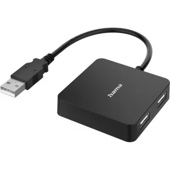 Hama 00300081 USB 2.0 tipo-A jungčių išplėtimo stotelė, 480 Mbit/s, juoda