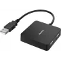 Hama 00300081 USB 2.0 tipo-A jungčių išplėtimo stotelė, 480 Mbit/s, juoda