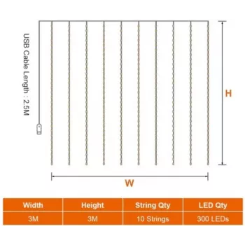 LED lempa HEMER 300 Bright White – dekoratyvinė LED lemputė, 300 mm, ryškiai balta