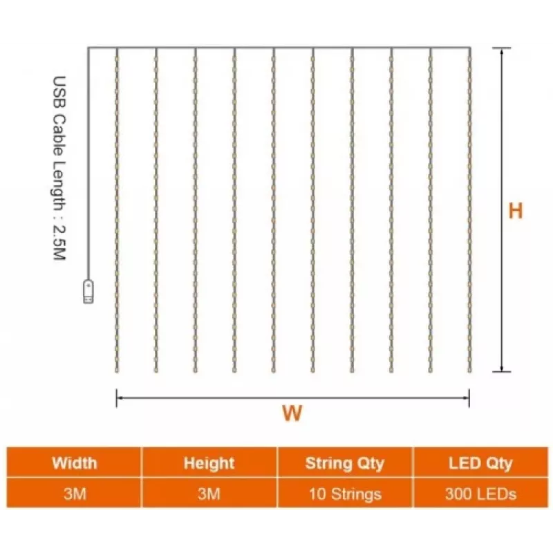 LED lempa HEMER 300 Bright White – dekoratyvinė LED lemputė, 300 mm, ryškiai balta