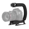 Nešiojamas rankinis stabilizatorius PULUZ PU3005 C formos rankena DSLR ir vaizdo kameroms