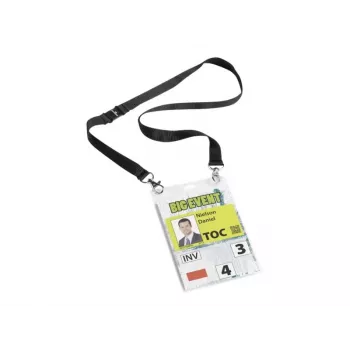 Durable 852501 Kortelės laikiklis su tekstiliniu raiščiu A6, 10 vnt.