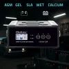 Įkroviklis QOLTEC 52514 – 12V/24V, 25A, AGM/GEL/SLA baterijoms su LCD ekranu
