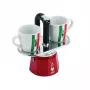 Bialetti MINI ITALIA 2-puodelių viryklės espresso kavos virimo aparatas – aliumininė moka kavos viryklė
