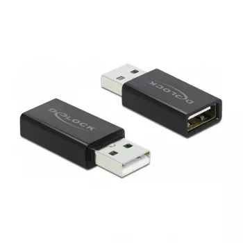 DELOCK USB 2.0 Adapteris Kištukas Type-A į Lizdą Type-A Duomenų Blokatorius