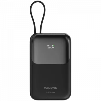OnPower 101 įmontuotu kabeliu 10000 mAh PD22.5W juoda