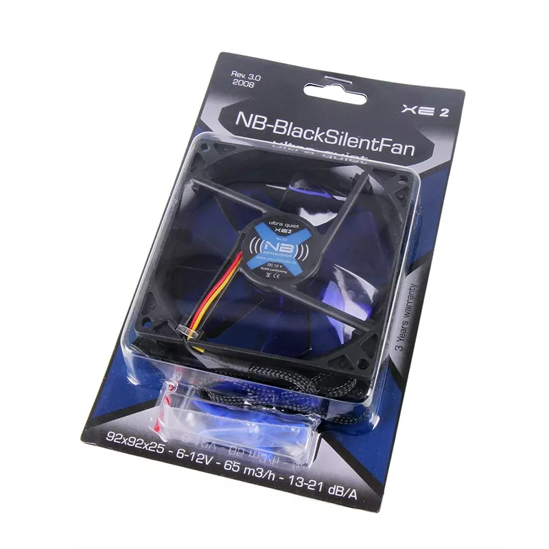 Ventiliatorius Noiseblocker BlackSilentFan XE2 92 mm
