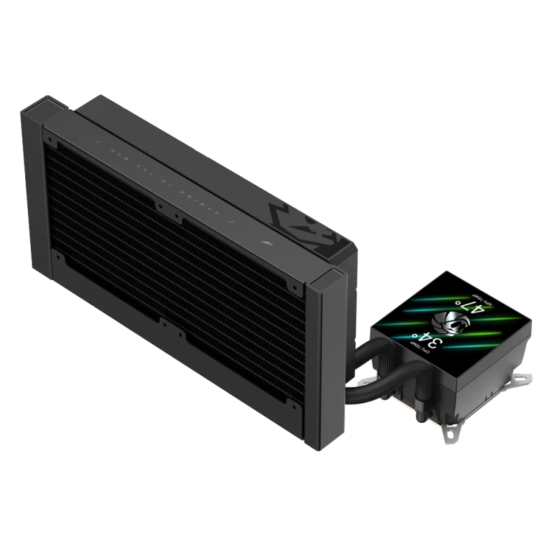 Gamemax GLACIER 240 LCD BK skystinis aušintuvas procesoriui Intel, AMD