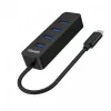 USB šakotuvas Unitek uHUB Q4 — 4 prievadų USB 3.2 Gen 1 (Type-A) šakotuvas, USB-C jungtis, 5 Gbit/s, 10 W, juodas