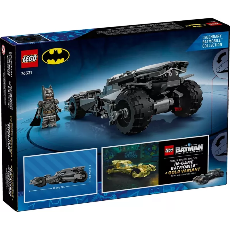 LEGO BATMAN 76331 Betmenas prieš Supermeną Betmobilis
