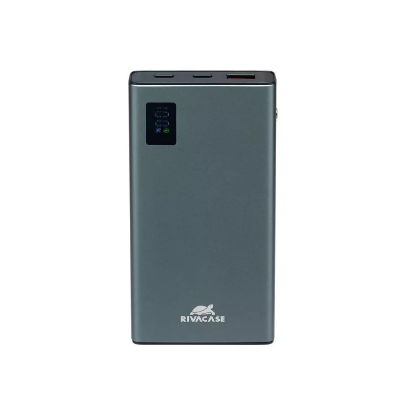 Power bank Rivacase VA1021 10000 mAh, dvi USB išvestys, LED indikatoriai, kompaktiškas nešiojamas įkroviklis
