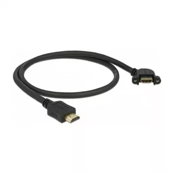 HDMI ilginimo kabelis DeLOCK 85467 0,5 m A tipo kištukas į lizdą juodas