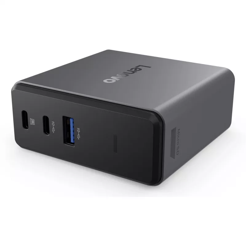Lenovo X9 Įkrovimo stotelė GaN Wired USB 3.2 Gen 2 (3.1 Gen 2) Type-C Pilka
