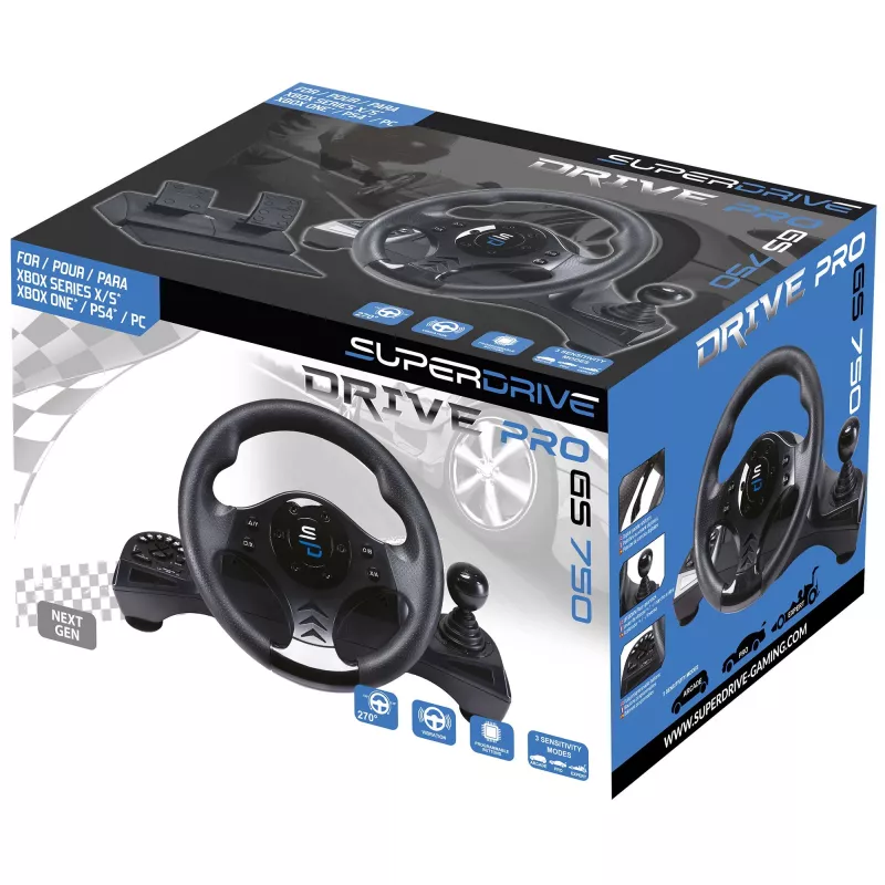 Vairas su pedalais Subsonic SA5156-NG 270° sukimas USB juodas