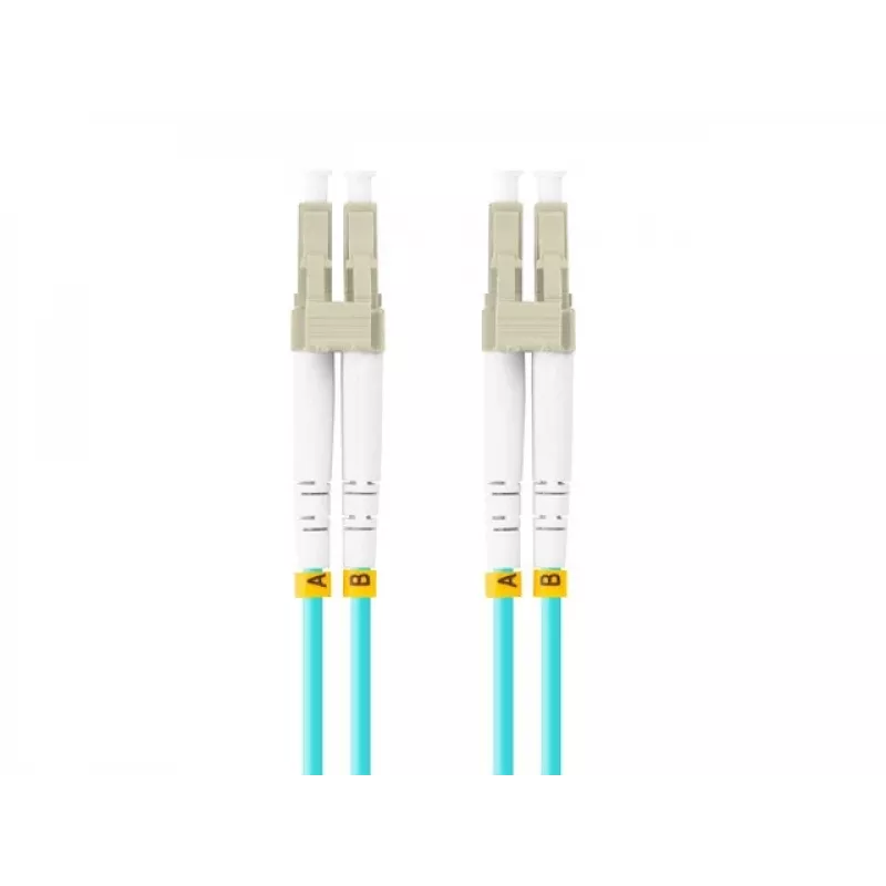 Skaidulinis optinis kabelis LANBERG FO-LULU-MD31-0030-TQ, OM3, LC–LC, 3 m, aqua