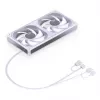 JONSBO ZB-240W 2x120mm ARGB PWM korpuso ventiliatoriai - Balti