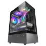 PC korpusas TACENS Mars Gaming MC-XO Midi Tower juodas — ATX/Micro-ATX/Mini-ITX, maitinimo blokas apačioje, 1×120 mm galinis ventiliatorius, palaiko iki 328 mm vaizdo plokštę