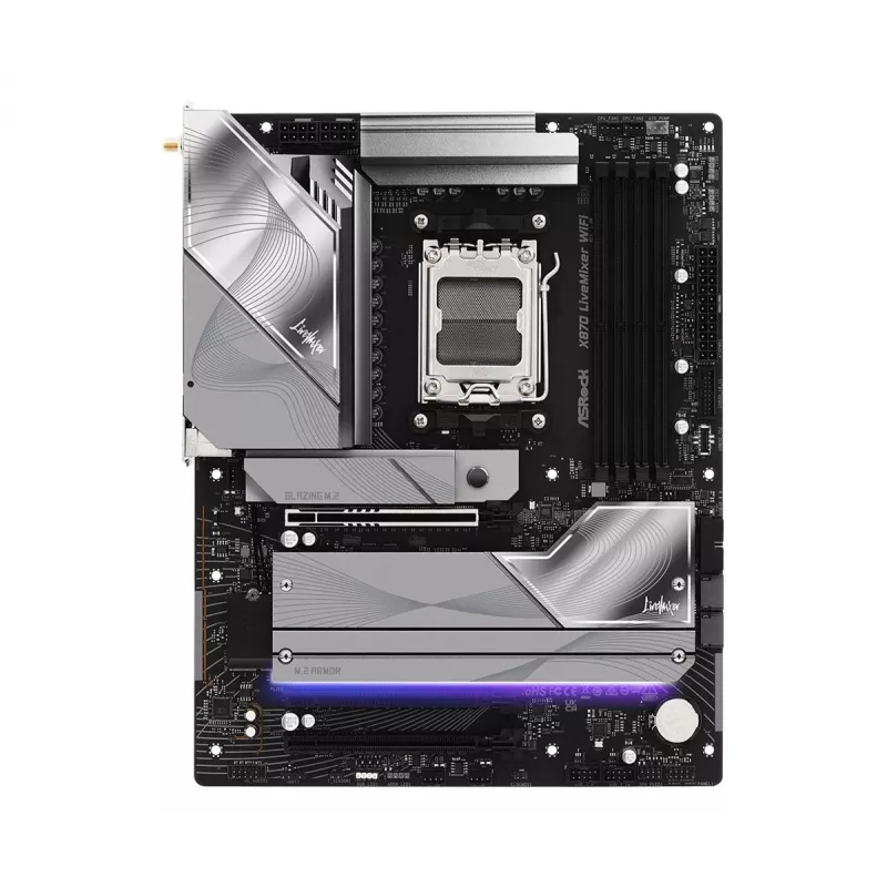 Pagrindinė plokštė ASRock X870 LiveMixer WiFi (Socket AM5, ATX, DDR5, 4 lizdai, X870LIVEMIXERWIFI)