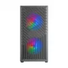 PC korpusas TACENS Mars Gaming MC-VORTEX Mini Tower Mini-ITX/Micro-ATX grūdintas stiklas juodas, 3x120 mm, 27,3 cm GPU, 162 mm aušintuvas