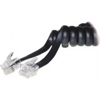 S/CONN 2m RJ10 juodas permatomas ShiverPeaks
